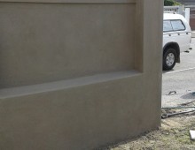 Wall built and plastered