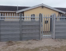 Pedestrian Gate and Palisade on Vibracrete Wall
