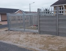 Motorised Sliding Gate and Palisade on Vibracrete Wall